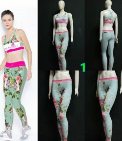 ADIDAS STELLASPORT ROSE-PRINT LEGGING COMPRESSION TIGHT