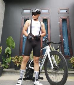 BLACK GRAPHITE BASIC BIB SHORT CELANA SEPEDA