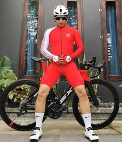 INDONESIA MORE STRENGTH PRO SPEED SXB JERSEY ROAD BIKE (RED)