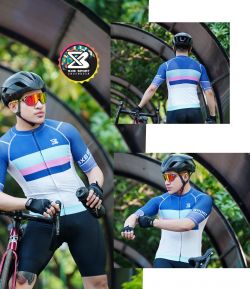 JERSEY ROAD BIKE SXB BLAU WEISS TYPE PRO