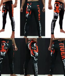MENS MUAY THAI TIGER LEGGING COMPRESSION TIGHT