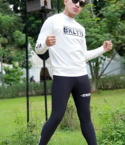 SXB BROOKLYN BLACK WHITE STREET JUMPER AND LEGGING