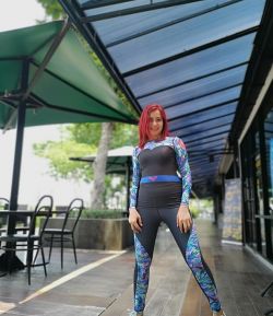 SXB FEATHES PRINT LONGSLEEVE AND LEGGING