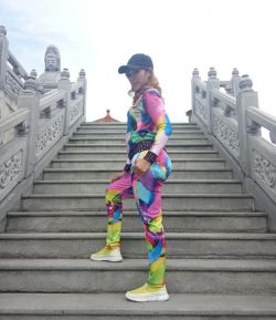 SXB FUR ABSTRACT SWEATSHIRT AND LONG PANTS