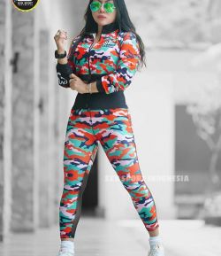 SXB GOALS ARMY SHIFT JACKET CROPPED AND LEGGING 7/8