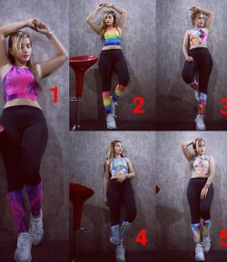 SXB GRAPIC HALTER CROP TOP SPORT AND LEGGING