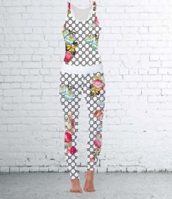 SXB GUCCI FLORAL TANK TOP AND LEGGING