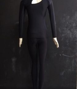 SXB LONG SLEEVE AND LEGGING WHITE AND BLACK SOLID