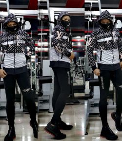 SXB LV MONOGRAM SHADOW JACKET HOODIE AND JOGGER 