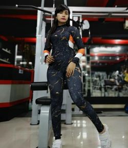 SXB MARBLE SHAPING EFFECT TECH LEGGING COMPRESSION AND LONG SLEEVE