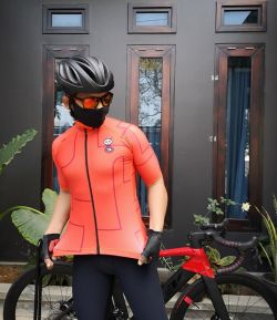 SXB ORANGE MODERN SPORT JERSEY ROAD BIKE - PRINT