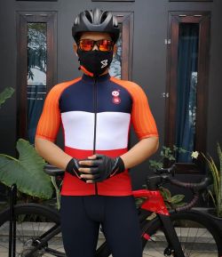 SXB ORANGE REBEL GRAPHIC SPORT JERSEY ROAD BIKE - PRINT