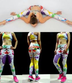 SXB PICASSO SPLASH COLOUR SPORT BRA DAN CELANA LEGGING