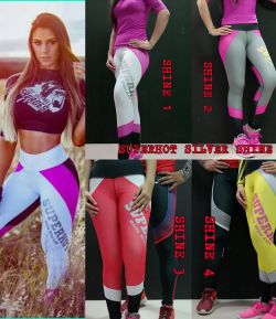 SXB SUPERHOT SILVER SHINE LEGGING COMPRESSION TIGHT